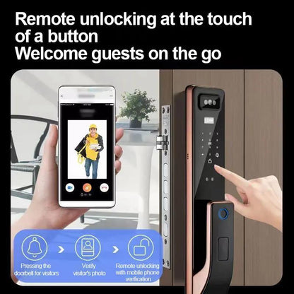 HomeOne Smart GS-802 Door Lock | Face Recognition, Fingerprint & Wi-Fi Control - HomeOne Smart