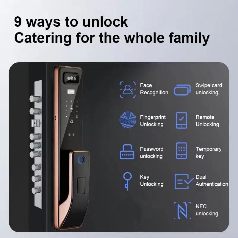 HomeOne Smart GS-802 Door Lock | Face Recognition, Fingerprint & Wi-Fi Control - HomeOne Smart