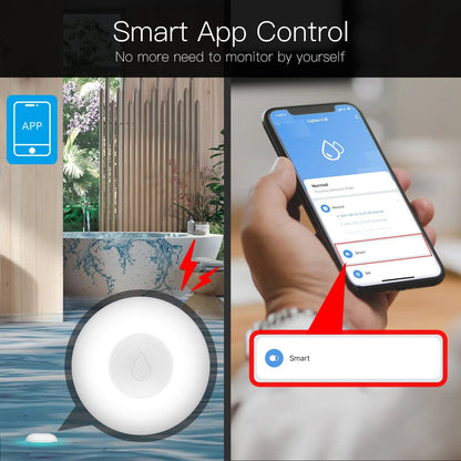 HomeOne Smart Zigbee Water Leak Detector | Tuya Smart Life App Control - HomeOne Smart